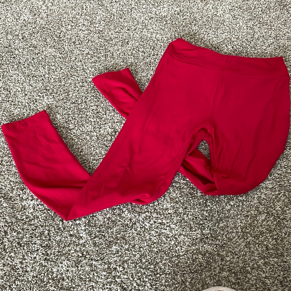 Rarely worn red one size lularoe legging